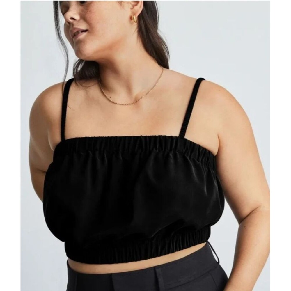 Everlane SOLD OUT Silk Cropped Bubble Hem Tank Size XS EUC!!